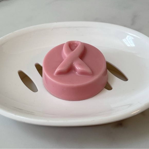 Pink Ribbon shea butter soap bars 🎀 Set of 5 MINI soap bars - Picture 5 of 6